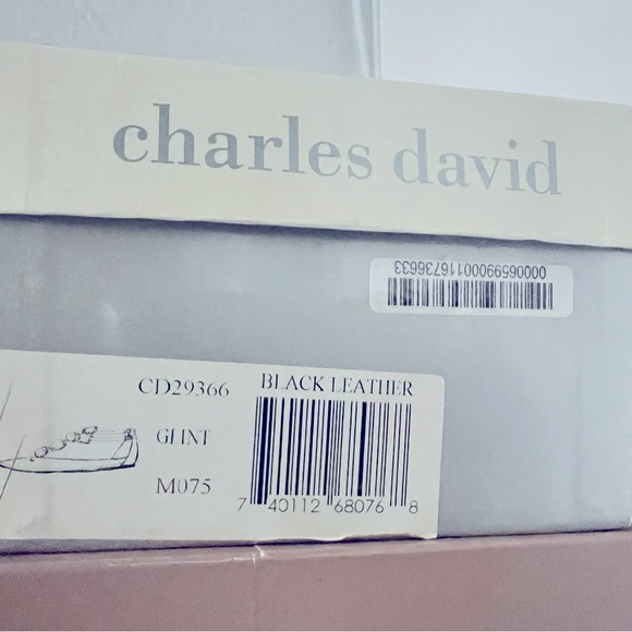 Preowned Charles David GLINT black leather sandals - Picture 3 of 3